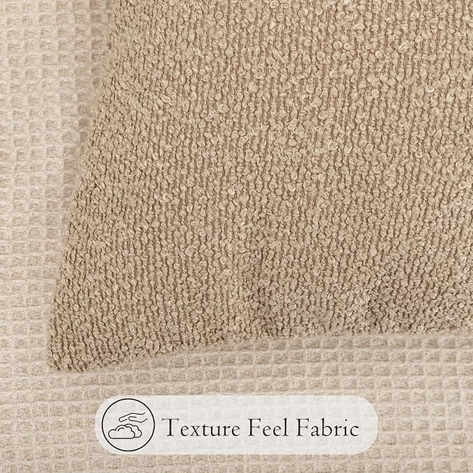 20x54 inch Neutral Boucle Body Pillow Cover, Camel Long Pillow Cover Cozy Soft Cushion Case for Couch Sofa Bed Living Room Home Decor, Pack of 1 (Cover Only)